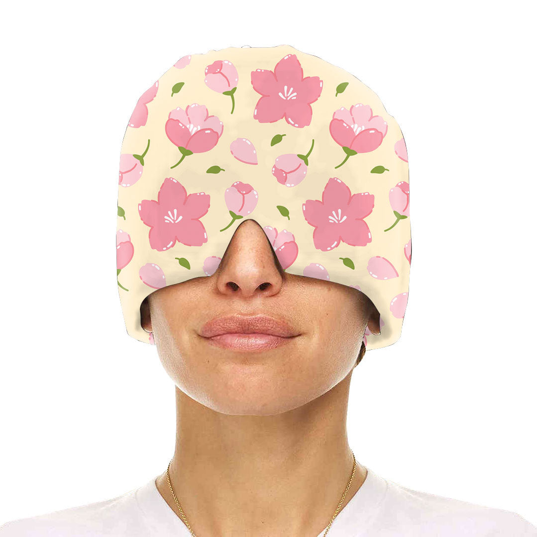 Printed Head Gel Ice Cap For Migraines Cold Therapy Ice Head Wrap Ice Pack Mask