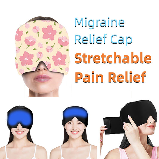 Printed Head Gel Ice Cap For Migraines Cold Therapy Ice Head Wrap Ice Pack Mask